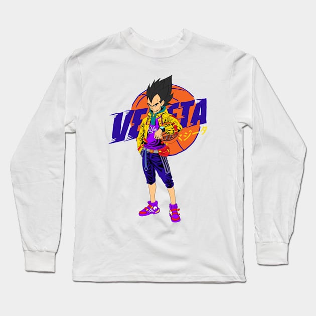 Vegeta Basketball Long Sleeve T-Shirt by Fakinhouwer